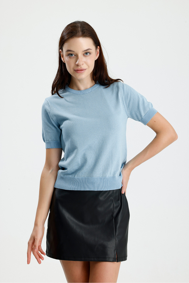 Kısa Kol Kadın Triko - 1