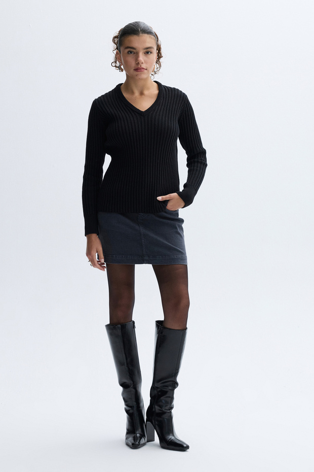 V YAKA TRİKO KAZAK - 4