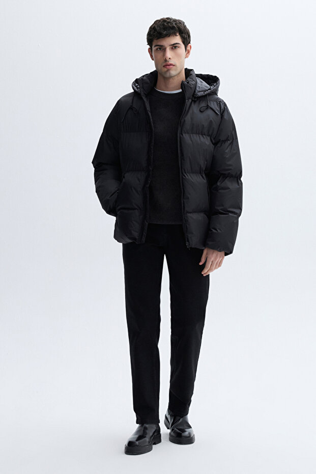 KAPİTONELİ KAPÜŞONLU PUFFER MONT - 4