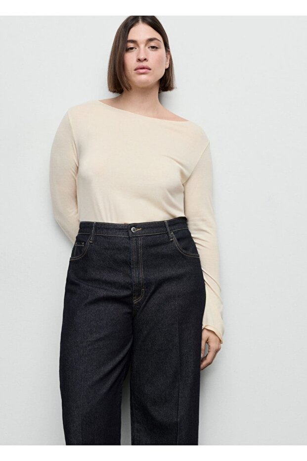 Kayık yaka tişört - 7