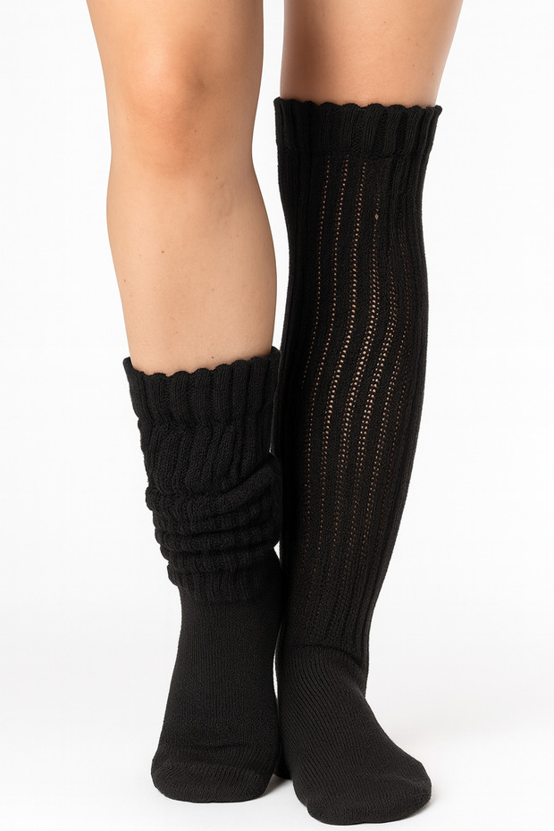 Socks Slouch Women's Leg Warmers over Knee Winter Wool Thick Soft Boot Socks