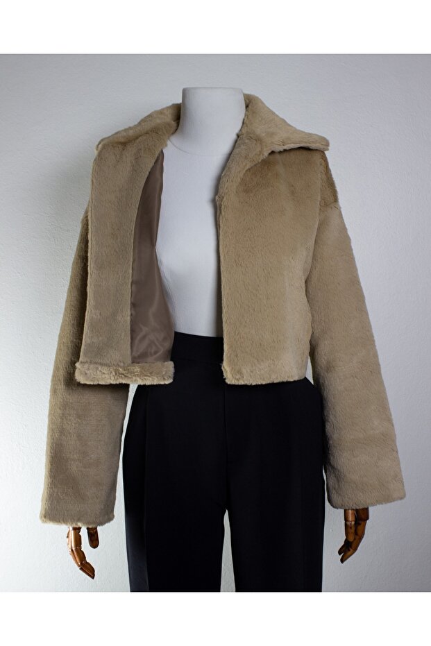 Crop Kürk Mont Camel - 3