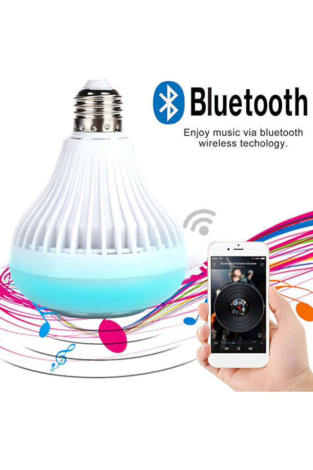 Smart Bulb with Integrated Speaker, Bluetooth and Multiple Light Effects + Remote - 4