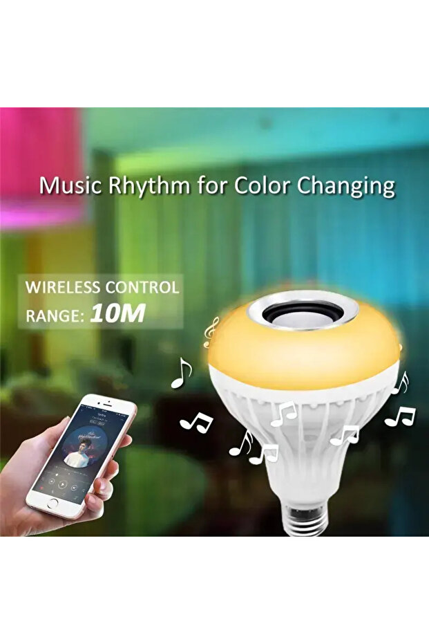 Smart Bulb with Integrated Speaker, Bluetooth and Multiple Light Effects + Remote - 6