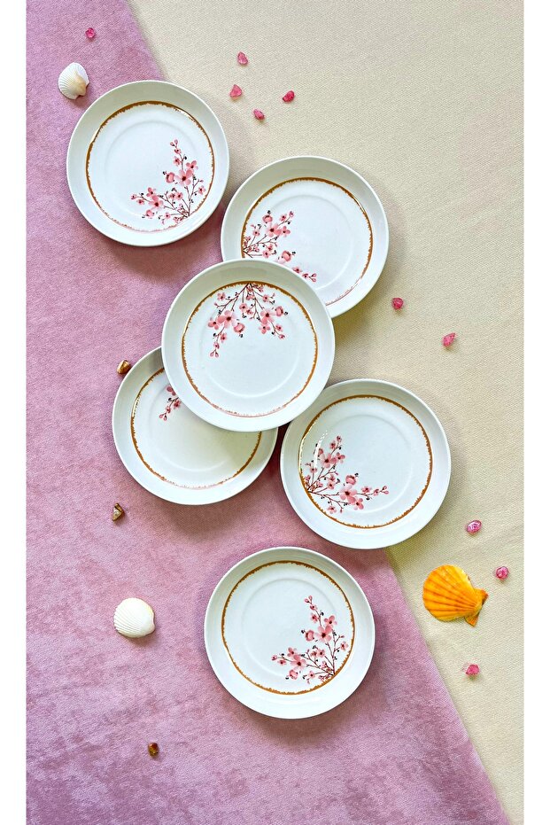 Sakura Çiceği 6 Lı Çay Tabağı - 2