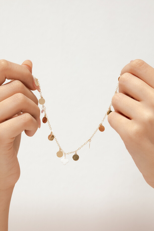 14 Ayar Altın Pullu Halhal - 2