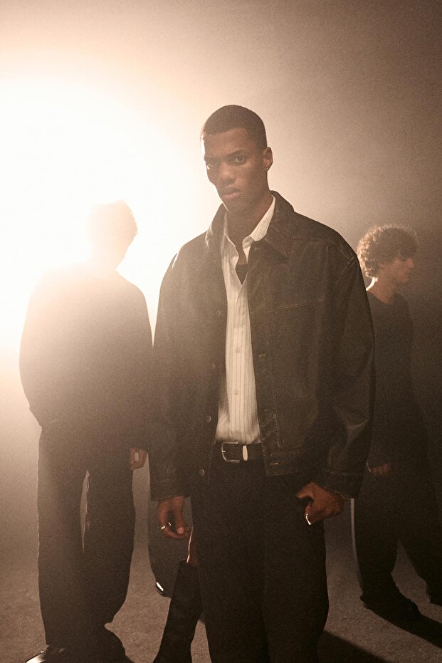 %100 deri trucker ceket - 1