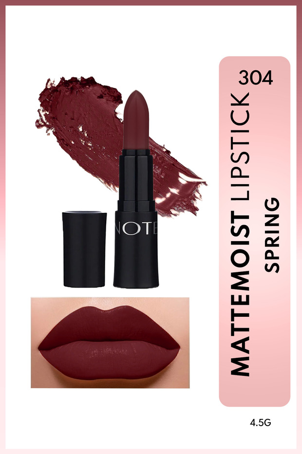 Mattemoist Lipstick Mat Bitişli Ruj 304 Spring - Bordo - 1