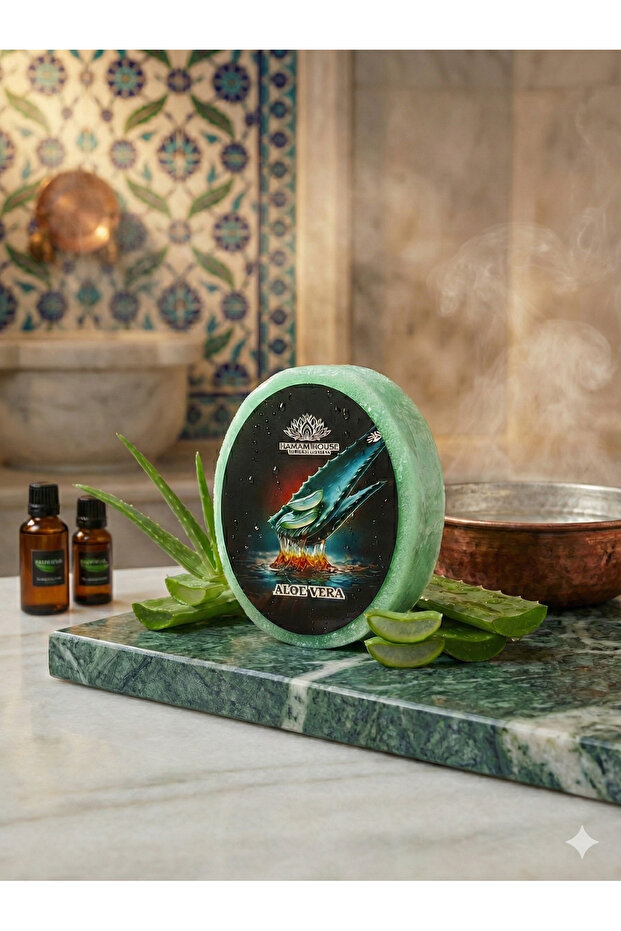 صابون اسفنجي طبيعي بخلاصة الصبار