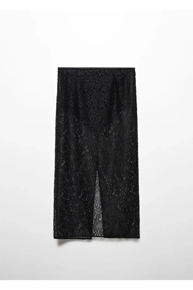 Dantelli midi etek - 3