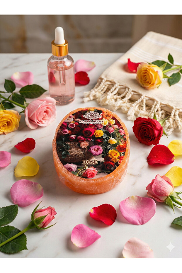 Natural Sponge Soap with Rose Extract