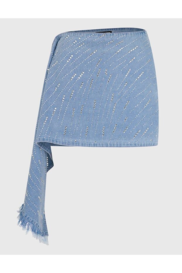 Silenzio Kadın Etek Mavi - 1