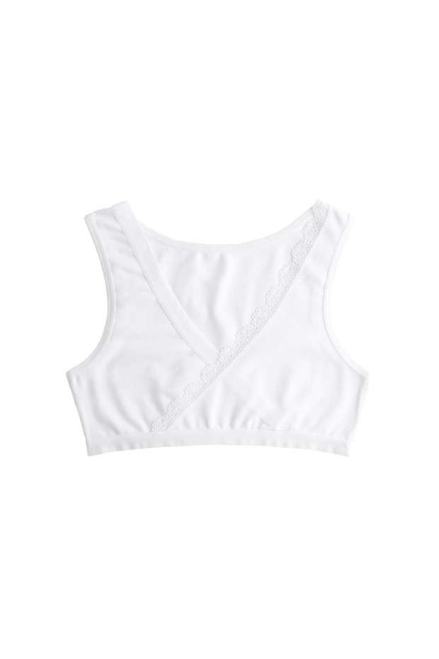 5'li Beyaz Dantelli Çapraz Bady - 2