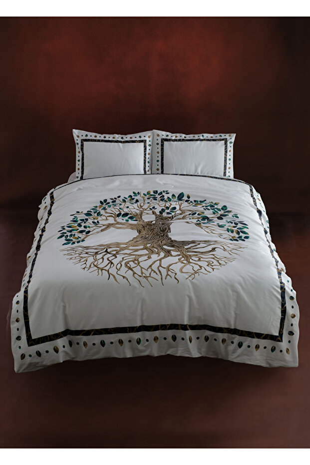 Cotton Satin Duvet Cover Set Yggdrasill