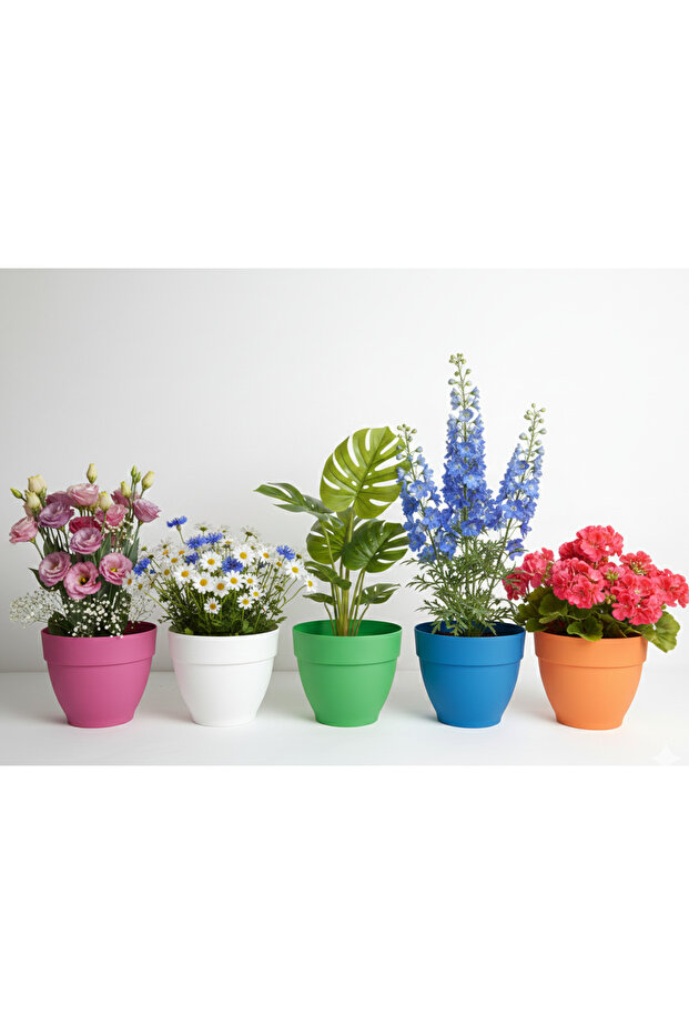 Renkli Saksı 25cm - 5