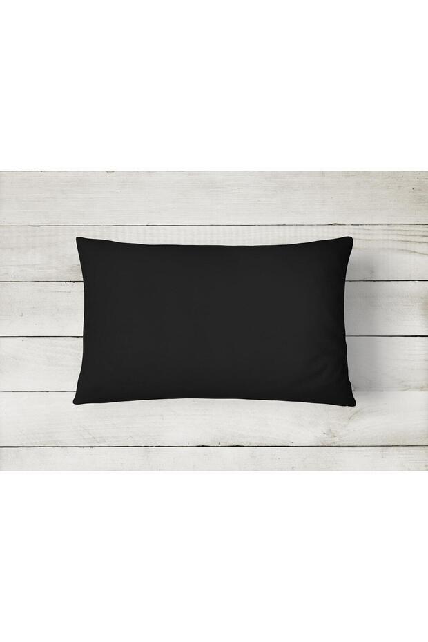 Black Pillowcase Set of 2 100% Cotton Zippered 62Tel/Cm² Ranforce Woven 50X70Cm