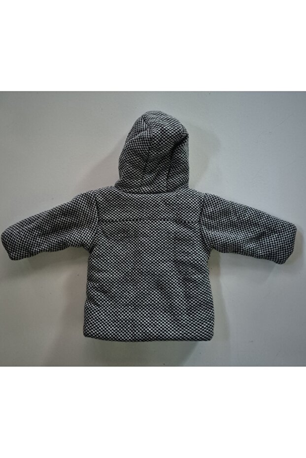 Erkek Bebek Plane Örme Kapşonlu Kaban - 5