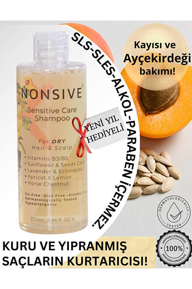 Nonsive Shampoo Type 2 Kuru Saçlar Için Onarıcı Bakım Şampuanı/uçucu Yağlar Içeren Sülfatsız Şampuan