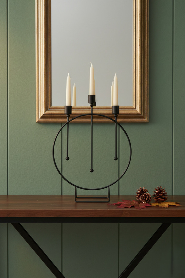 8634101100702 Siyah Şamdan - 1