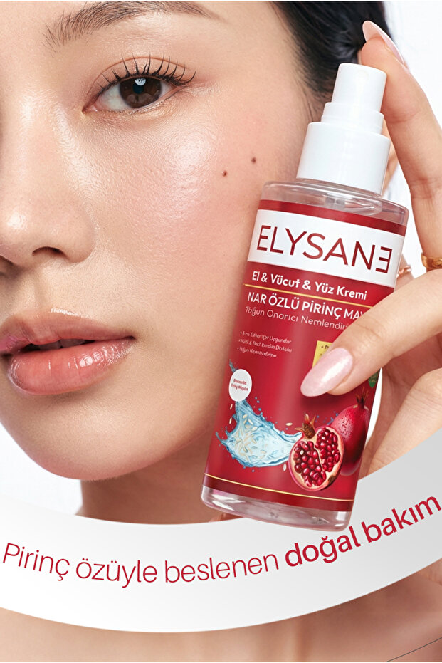 ELYSANE Pirinç Mayası Nar Özlü Beyazlatıcı Leke Karşıtı Derin ve Aydınlık Cilt Etkisi Nemlendirici Krem