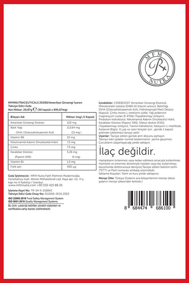 MFM Z.K 200 (30 Bitkisel Kapsül) - 9