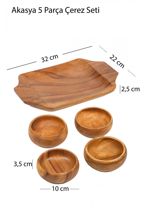 Akasya 5 Parça Çerez Seti - 8