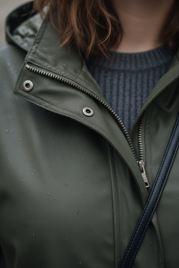 Wide Size Range, Patterned Lining Waterproof Raincoat - 4