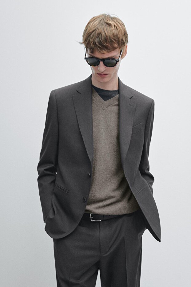 %100 yün klasik blazer - 2