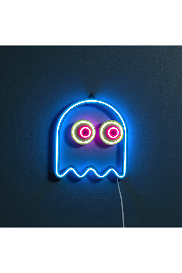 Pacman Hayalet Neon Led 3D Baskı - 3