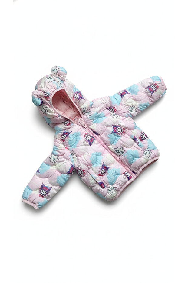 معطف منفوخ منقوش للأطفال بنمط كورومي - 1