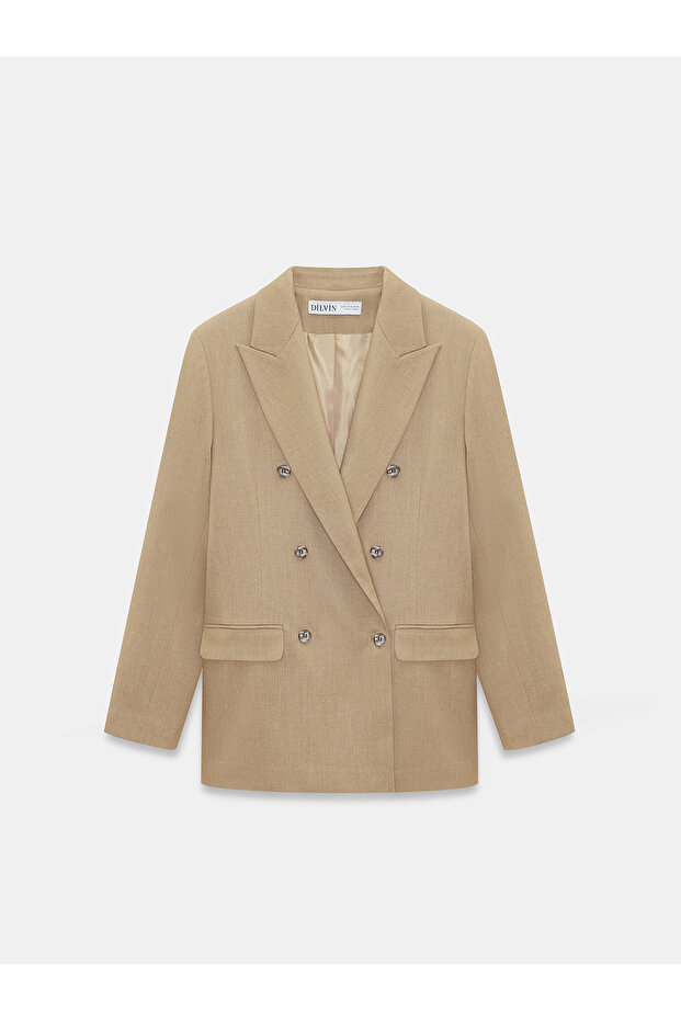 60779 Oversize Blazer Ceket-Camel - 6