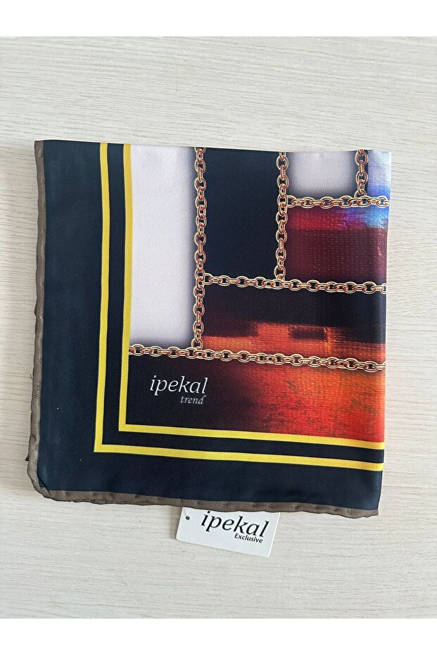 نمط وشاح ناعم منقوش بسلسلة حلقية 1 لون 6 - 7