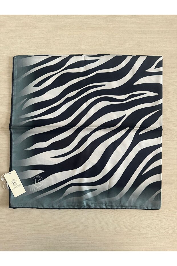 Zebra Patterned Digital Print Rayon Scarf - 5