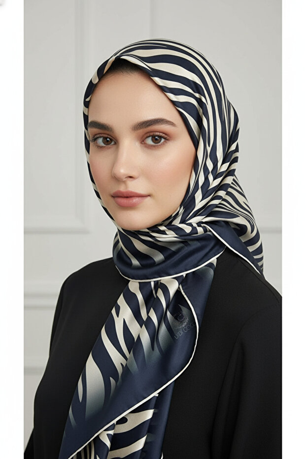 حمار وحشي منقوشة الطباعة الرقمية وشاح رايون - 2