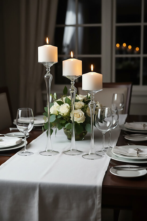 CAM ÜÇLÜ ŞAMDAN - ROMANTİK MODEL - 1