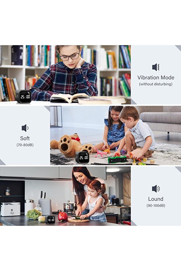 مؤقت بومودورو دوار، مؤقت قلاب لزيادة إنتاجية المكتب، ساعة توقيت العد التنازلي على شكل مكعب أدوات، للعمل والدراسة - 6