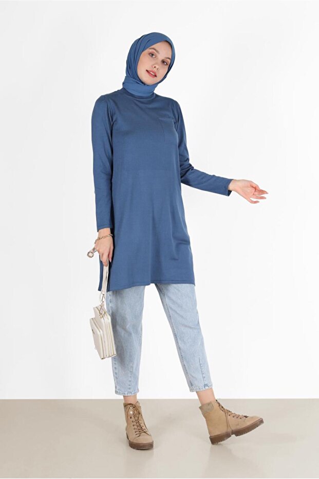 CEP DETAYLI BASIC TRİKO TUNİK 42045 - 2