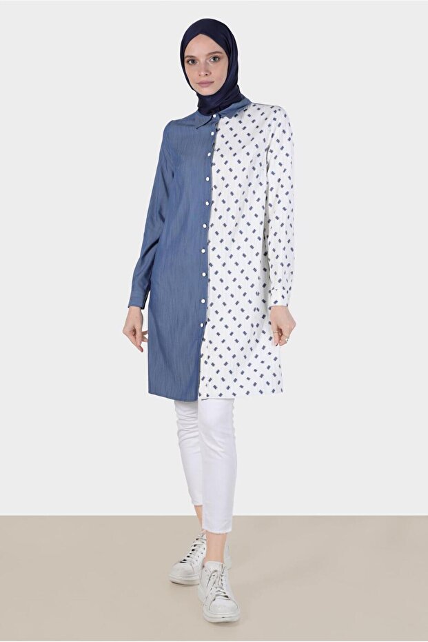 تونك منقوش بأزرار 42781 - 1