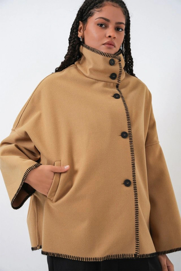 سترة مطرزة 9167 - خردل - 3