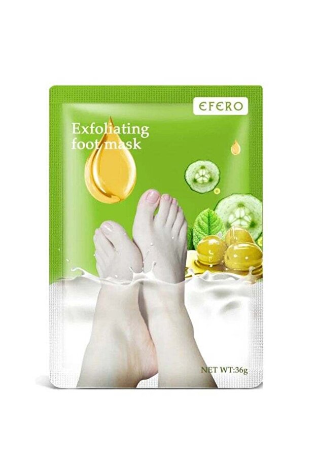 Foot Peeling and Exfoliating Mask, Dead Skin Removing Sock - Olive