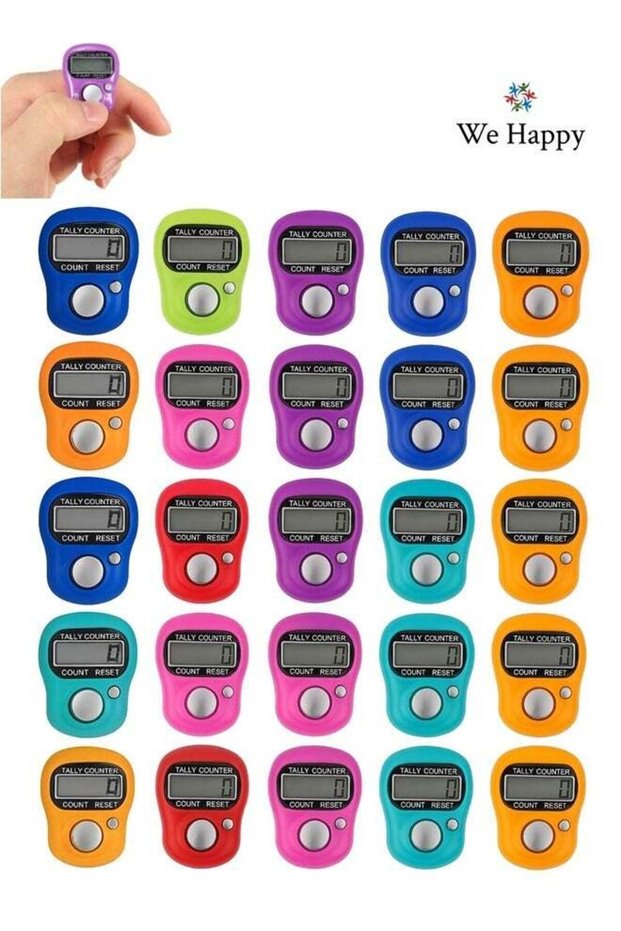 25 Pieces Digital Tasbih Tally Counter - Prayer Counting Tool, Assorted Colors