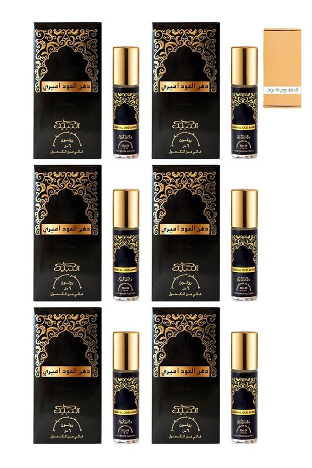 6 Pcs Dahn Al Oud Amiri Alcohol Free Roll On Oil Perfume 6ML