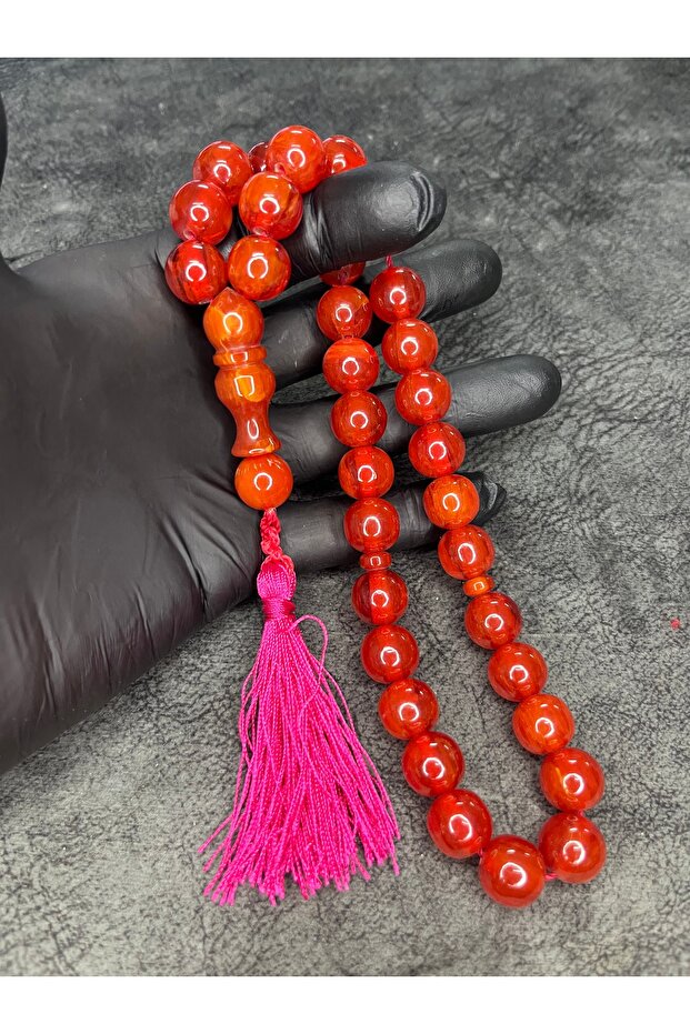 Large Size Rope Tasseled High End Tightening Amber Prayer Beads