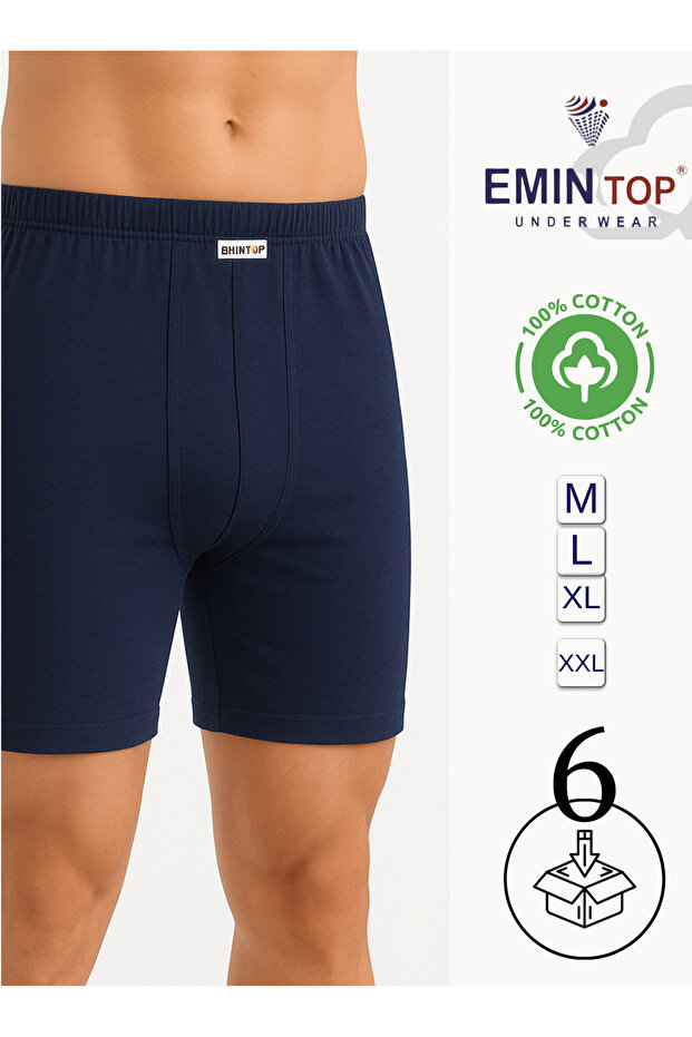 Men's Boxer Shorts 6-Piece Set - Navy Blue Boxer Shorts