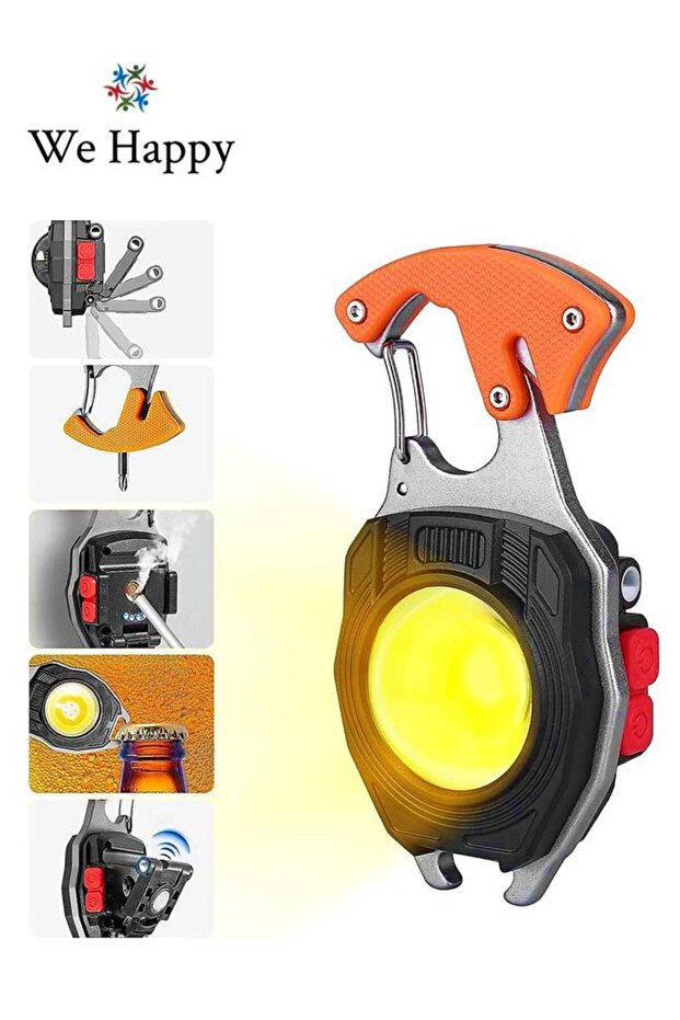 Amazing Travel Survival Tool with LED Flashlight & Keychain