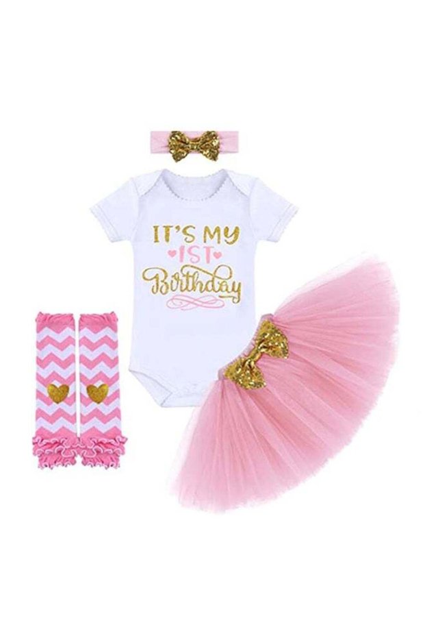 First Birthday Party Baby Girl Dress Pink