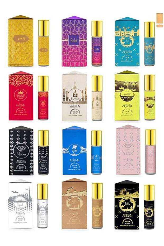 Set of 12 6ml Roll-On Perfume Oils - Alcohol-Free Variety Pack