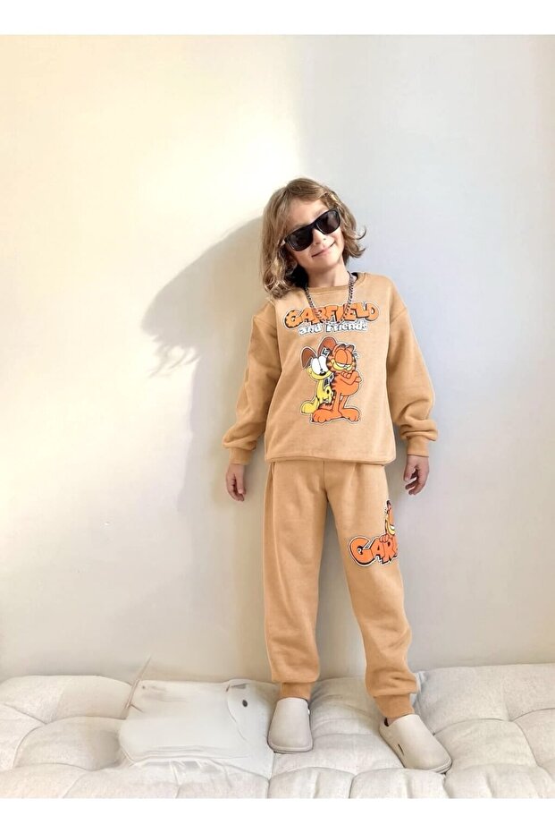 Boy's 3-Thread 100% Cotton Combed Colorful Tracksuit Set