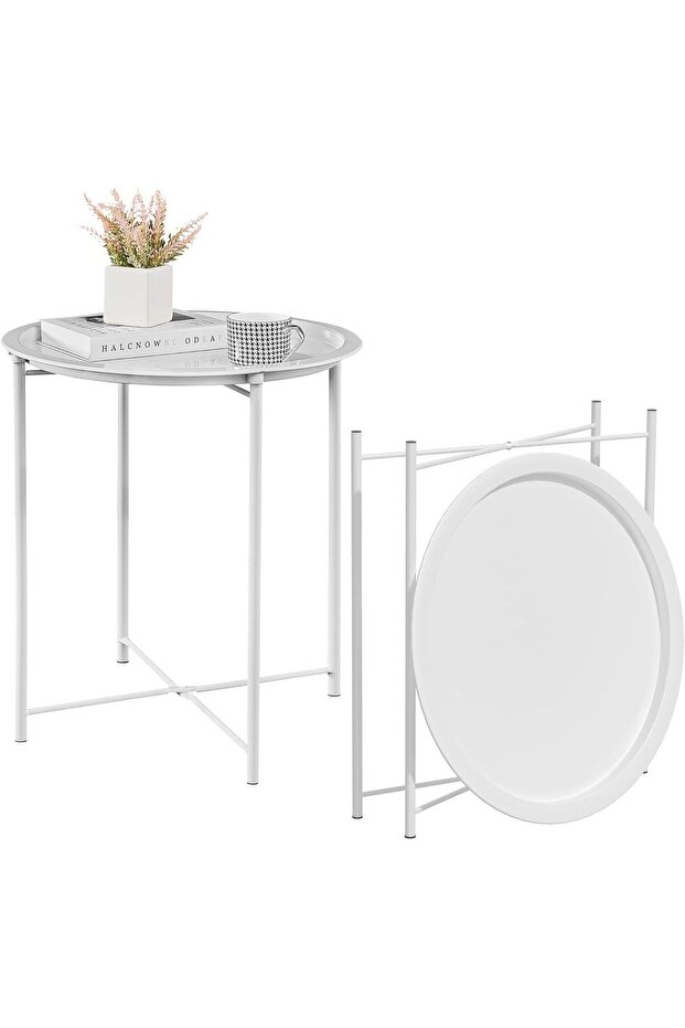 طاولة معدنية سوداء، قابلة للطلاء - 1