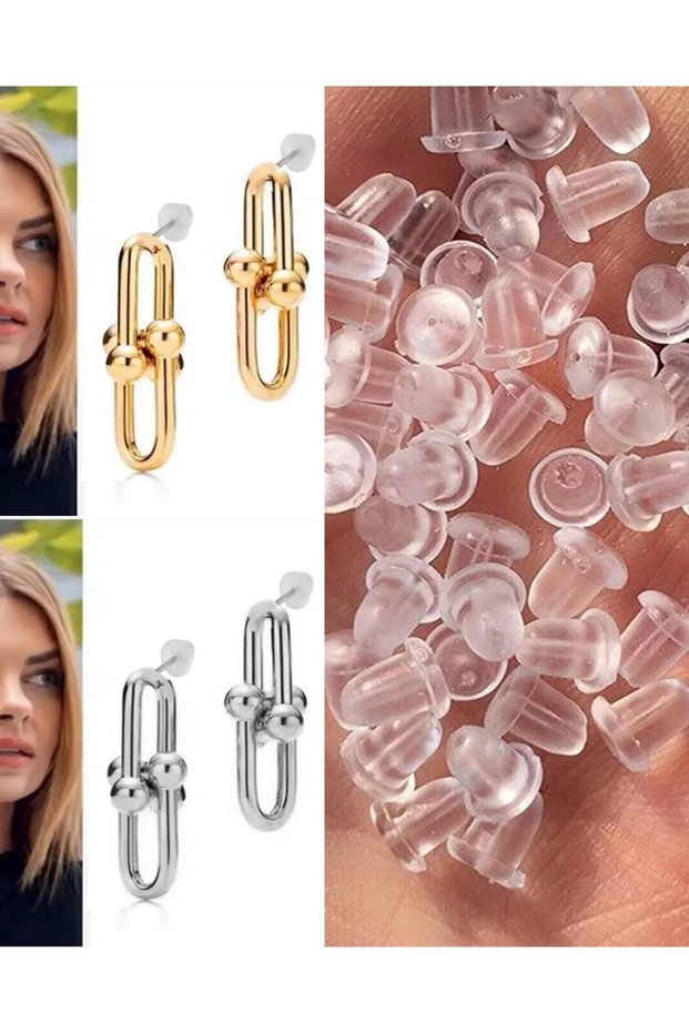 3-Piece Product Set: Gold and Silver Women's Earrings | 200 Pieces of Pistons